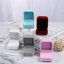 10X Flannel Ring Jewelry Earring Ring Jewelry Boxes Exquisite Gift Organizer - Apricot