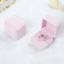 10X Flannel Ring Jewelry Earring Ring Jewelry Boxes Exquisite Gift Organizer - Apricot