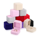 10X Flannel Ring Jewelry Earring Ring Jewelry Boxes Exquisite Gift Organizer - Pink Grey