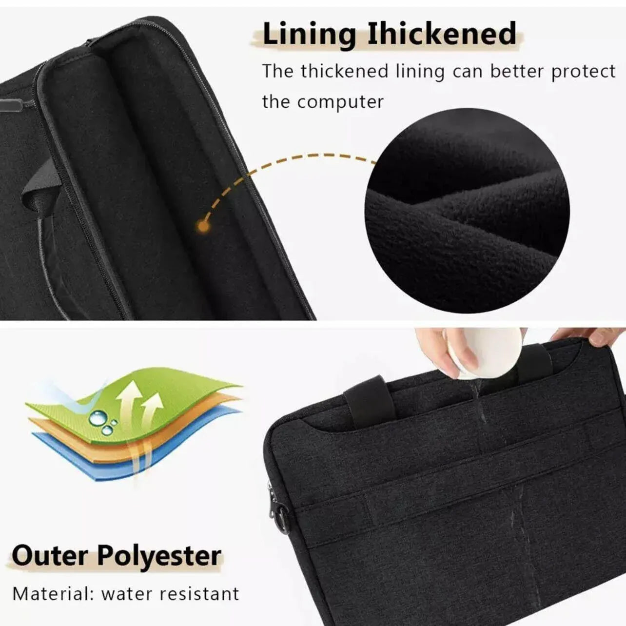 Laptop Sleeve Travel Bag Carry Case For MacBook Air Pro For 12.9”-13.3” - Light Grey