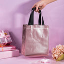 24pcs Laser Non Woven Gift Bags Tote Bags for Party Favor Wedding and Birthday - Rose Red