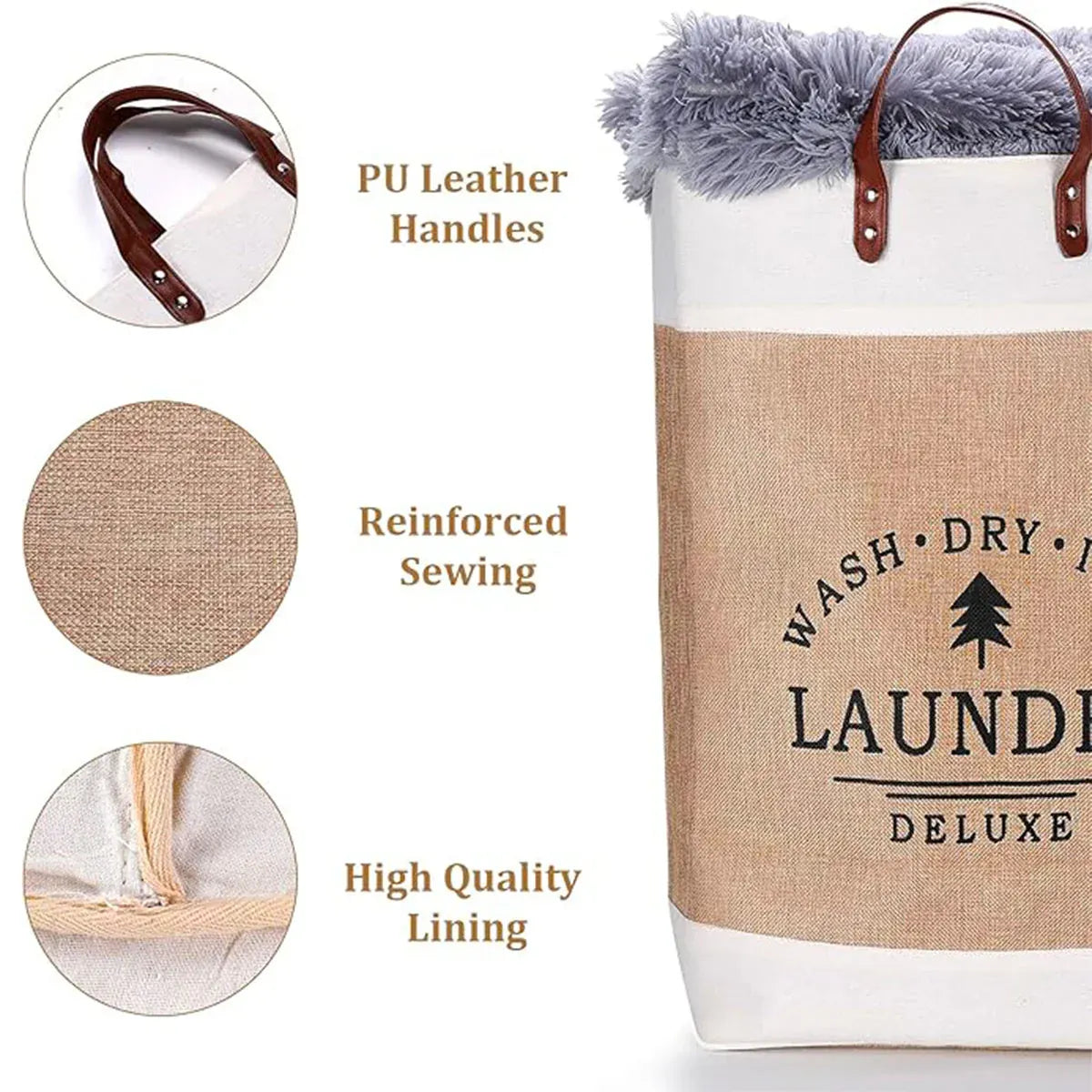 Foldable Laundry Basket Clothes Storage Bin Dirty Clothes Hamper Toy Organizer