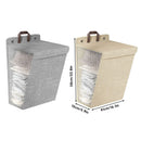 Foldable Laundry Basket Wall Mounted Clothes Storage Basket Household Organizer - Beige