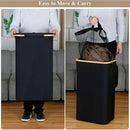Bathroom Laundry Basket Large Clothes Hamper Dirty Laundry Storage Organizer - Black