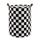 Foldable Laundry Basket Dirty Clothes Hamper Toy Storage Organizer Storage Bin - Black And White Chess