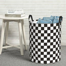 Foldable Laundry Basket Dirty Clothes Hamper Toy Storage Organizer Storage Bin - Black And White Chess