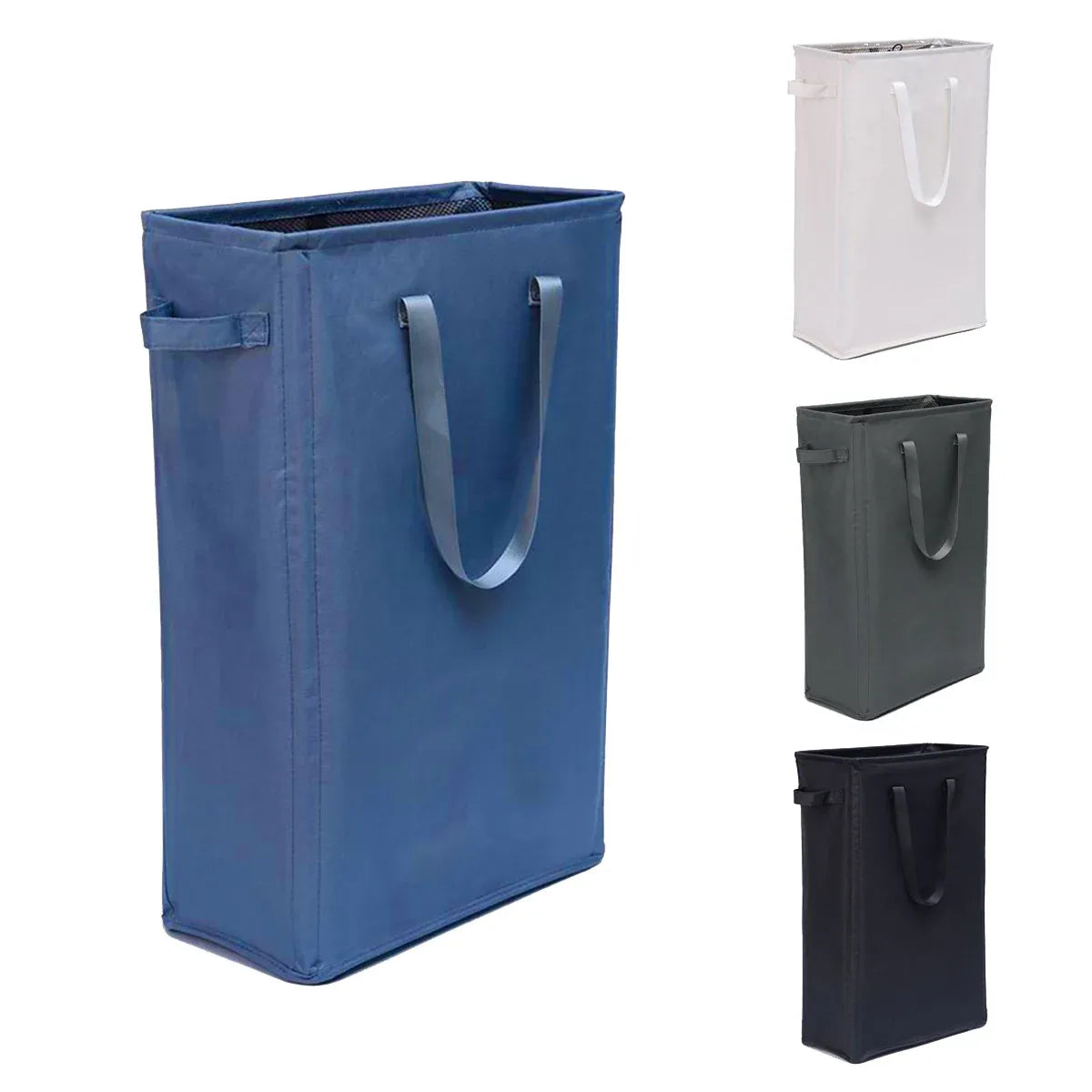 Foldable Large Capacity Oxford Cloth Laundry Basket Toy Storage Bag Household - Navy Blue