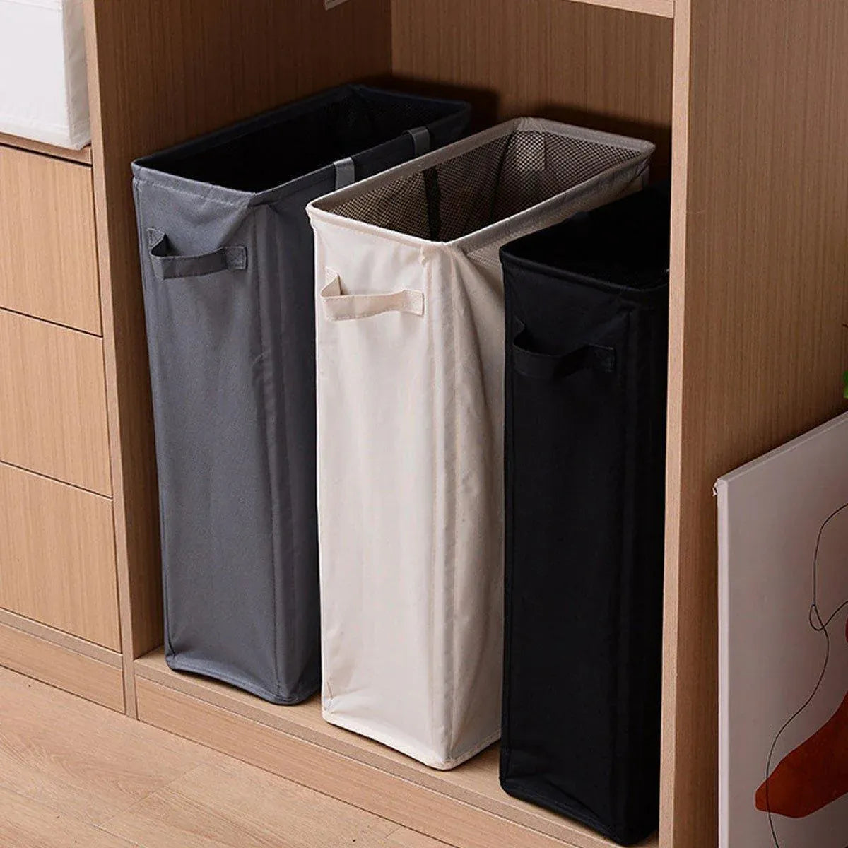 Foldable Large Capacity Oxford Cloth Laundry Basket Toy Storage Bag Household - Navy Blue