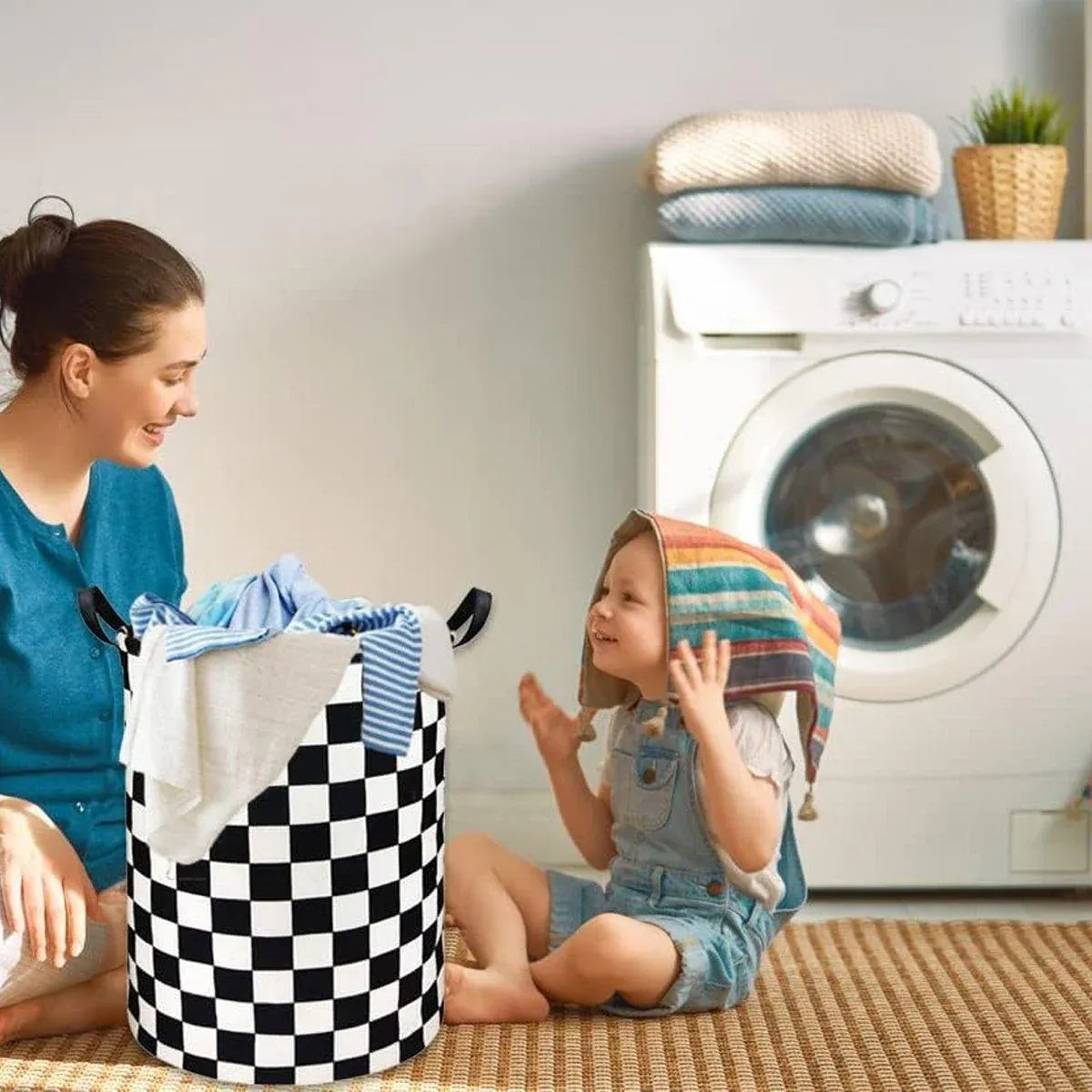 Foldable Laundry Basket Dirty Clothes Hamper Toy Storage Organizer Storage Bin - Cars