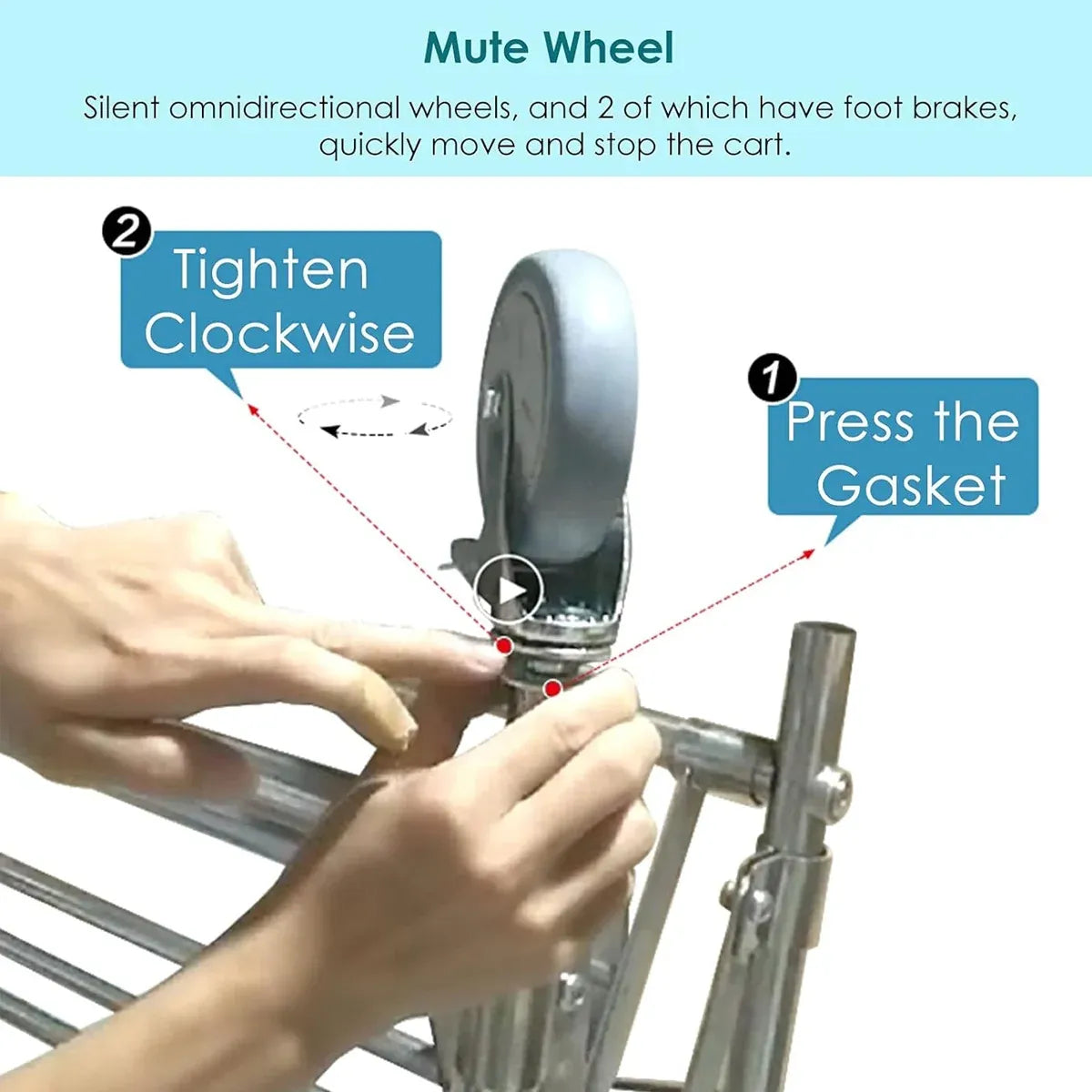 Multi Functional Hand Pushed Cloth Cleaning Service Cart Hotel Guesthouse Rooms