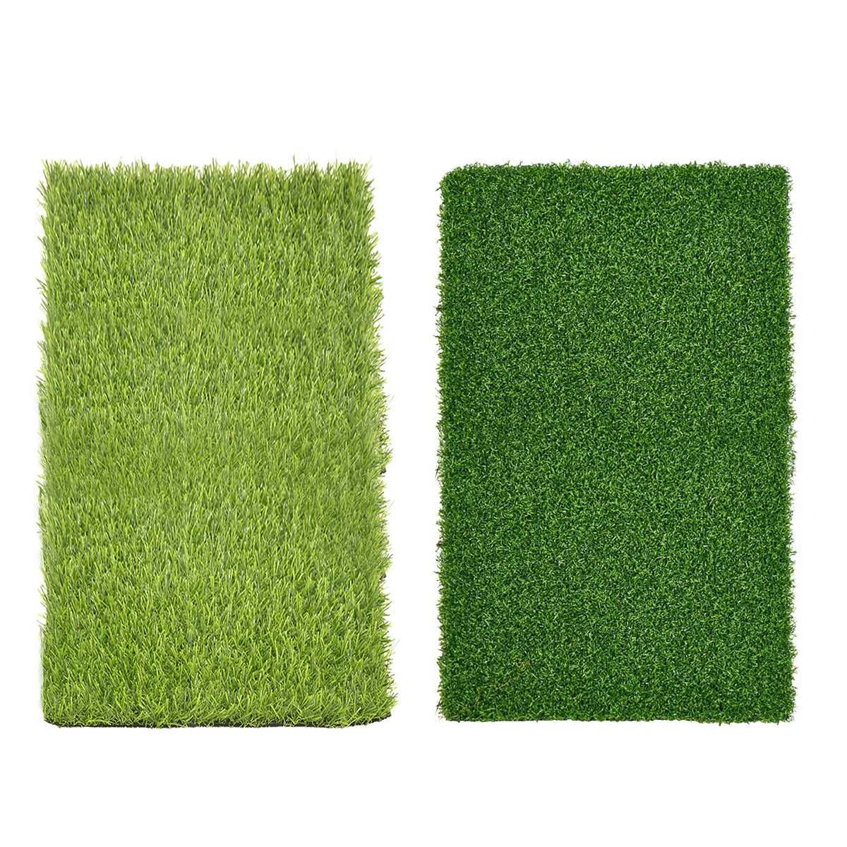 Artificial Synthetic Grass Lawn Realistic Fake Turf Garden Outdoor Decor Set - 1cm