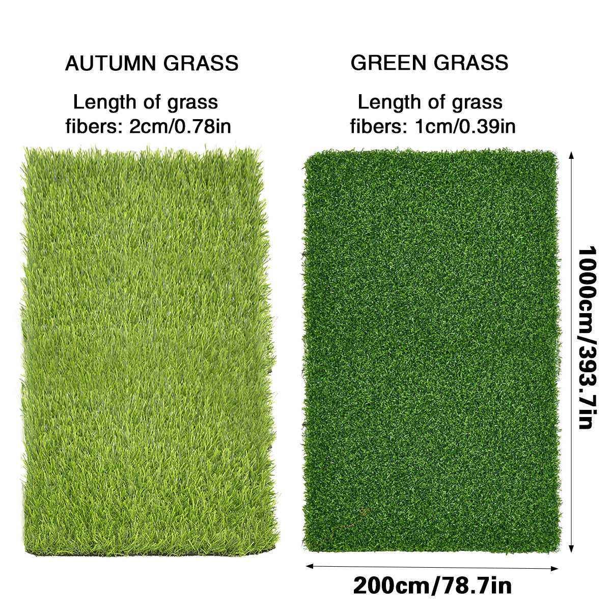 Artificial Synthetic Grass Lawn Realistic Fake Turf Garden Outdoor Decor Set - 1cm