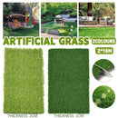 Artificial Synthetic Grass Lawn Realistic Fake Turf Garden Outdoor Decor Set - 2cm