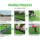 Artificial Synthetic Grass Lawn Realistic Fake Turf Garden Outdoor Decor Set - 2cm