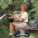 Greenhouse Garden Mobile Wheeled Stool Sturdy Durable Non Slip Seat Easy to Move