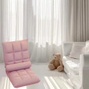 Floor Lounge Sofa Bed Chair with Lumbar Pillow Folding Adjustable Cushion - Cyan