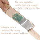 Dual Sided Leather Strop Knife Sharpening Paddle with Green Polishing Compound
