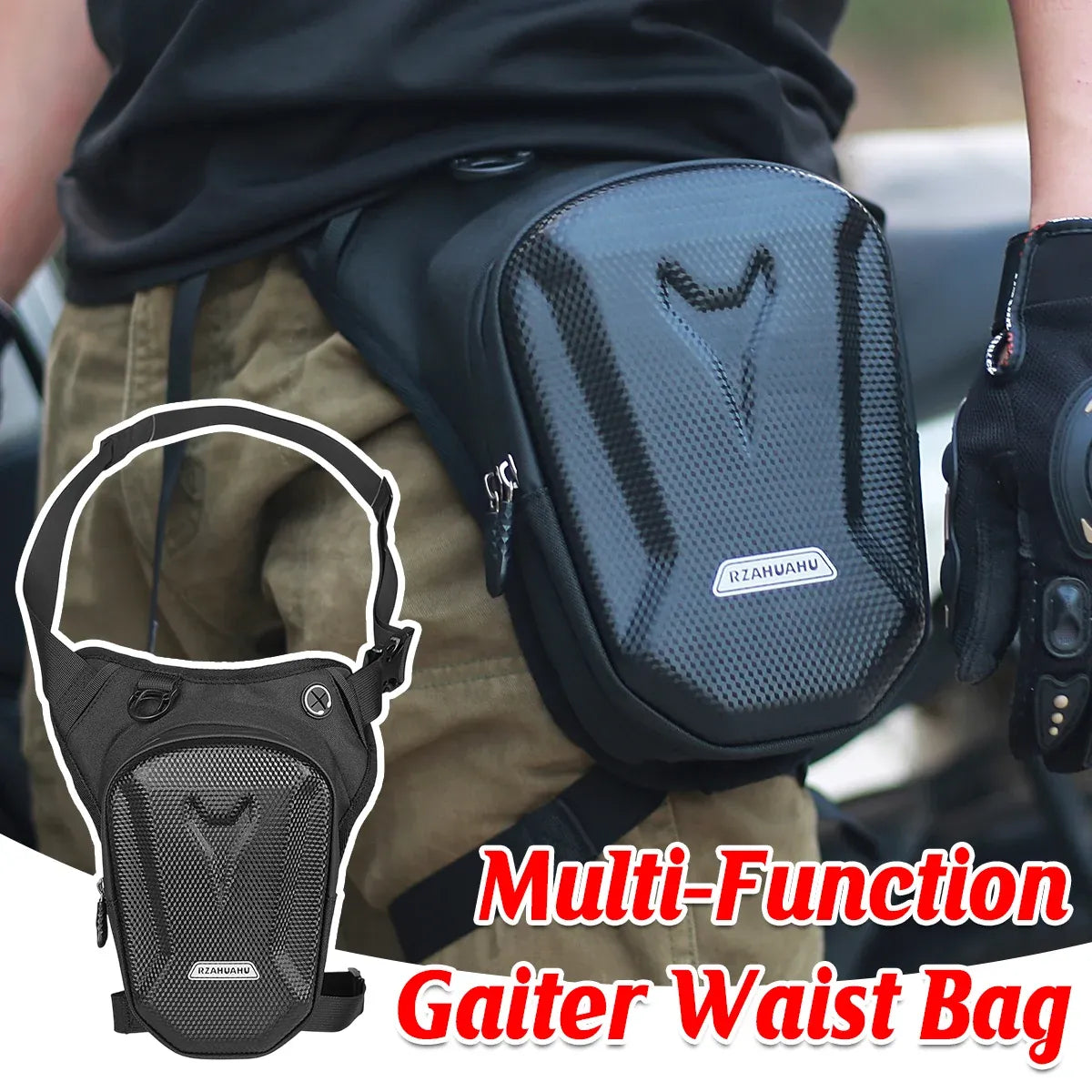 Outdoor Waterproof Waist Leg Bag Mens Tactical Crossbody Pack for Riding Travel