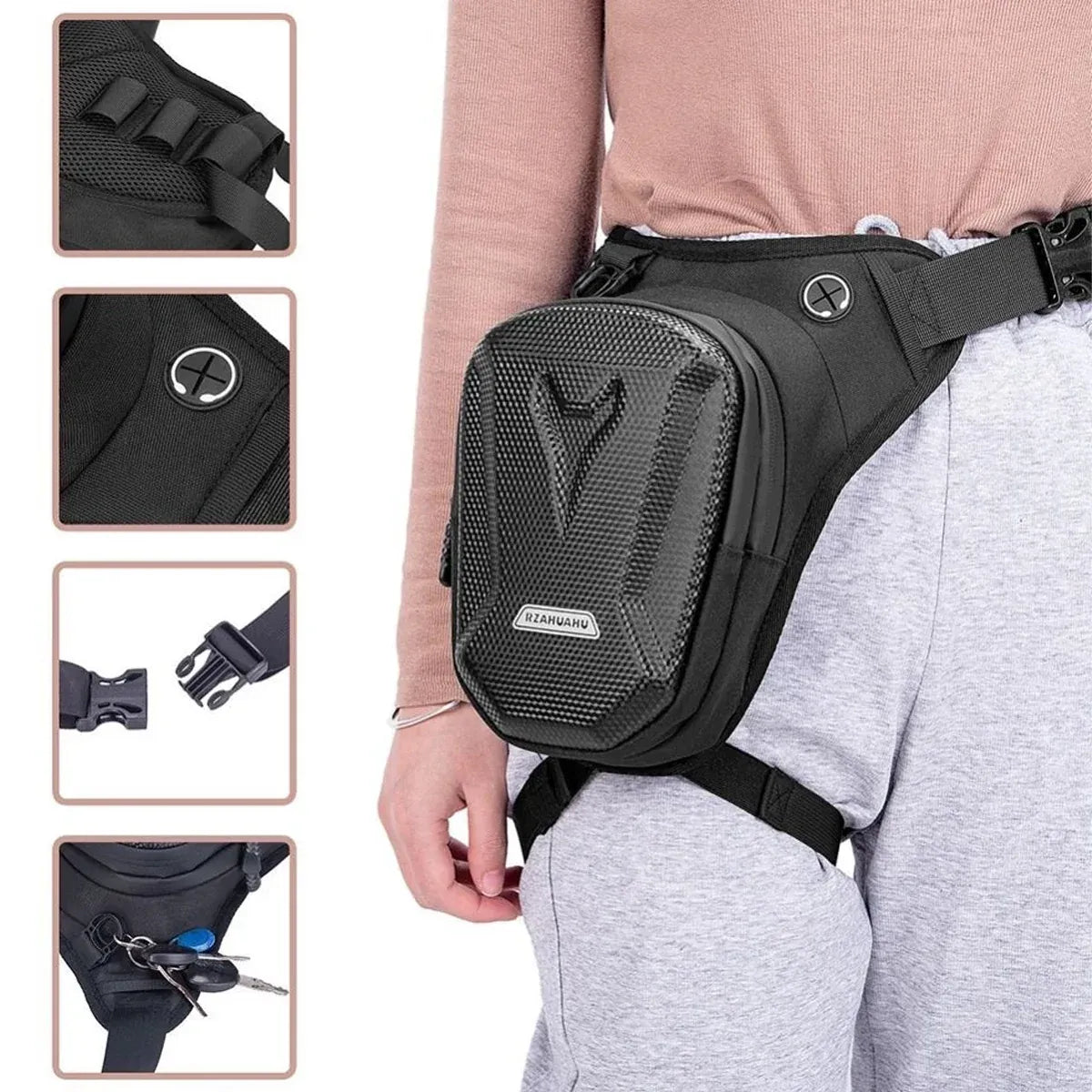 Outdoor Waterproof Waist Leg Bag Mens Tactical Crossbody Pack for Riding Travel