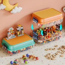 3-Layer Stackable Storage Box for Building Blocks Toy Organizer with Sorting Trays - Orange