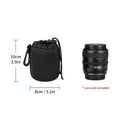 4pcs DSLR Camera Lens Pouch Protective Case Tube Bag Soft Cover for SLR Storage