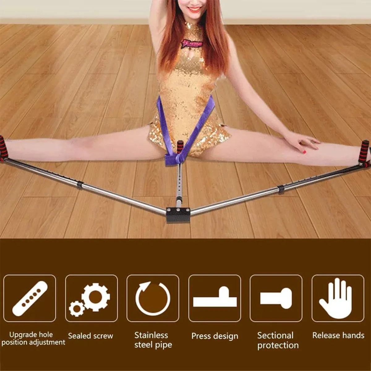 Leg Stretching Machine Flexibility Trainer Split Training Equipment Yoga Tool - 6 Holes