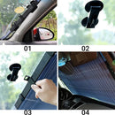Retractable Folding Sunshade Car Curtain Blackout Window Shade Vehicle Sun Block