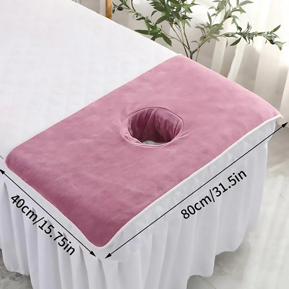 Thick Absorbent Massage Table Cover with Face Hole Soft Spa Beauty Salon Sheet - Blue