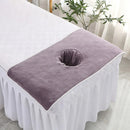 Thick Absorbent Massage Table Cover with Face Hole Soft Spa Beauty Salon Sheet - Blue