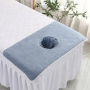 Thick Absorbent Massage Table Cover with Face Hole Soft Spa Beauty Salon Sheet - Blue