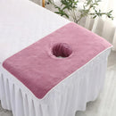Thick Absorbent Massage Table Cover with Face Hole Soft Spa Beauty Salon Sheet - Brown