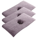 Thick Absorbent Massage Table Cover with Face Hole Soft Spa Beauty Salon Sheet - Grey