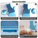 Fixed Tease Cat Scrubber Massage Brush Scratching Toy for Cats Grooming Brush - Coffee