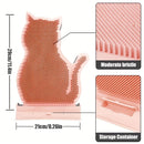 Fixed Tease Cat Scrubber Massage Brush Scratching Toy for Cats Grooming Brush - Pink