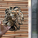 Lion Head Wall Decor Resin Wall Hanging Sculpture Home Living Room