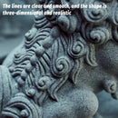 1 Pair Chinese Style Small Stone Lion Decoration Home Desktop Decor Art Craft
