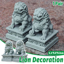 1 Pair Chinese Style Small Stone Lion Decoration Home Desktop Decor Art Craft
