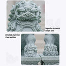1 Pair Chinese Style Small Stone Lion Decoration Home Desktop Decor Art Craft