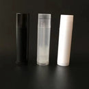 50pcs Lip Glaze Tubes Round Refillable PP Material Lip Balm Containers Red Tube - White