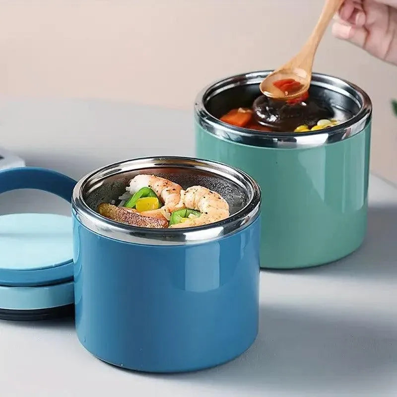 Stainless Steel Insulated Lunch Box Bento Box Thermal Food Container Breakfast - Green