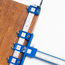 Furniture Carpentry Drill Guide Punch Locator Woodworking Hole Locator Ruler - Black