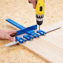 Furniture Carpentry Drill Guide Punch Locator Woodworking Hole Locator Ruler - Black