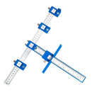Furniture Carpentry Drill Guide Punch Locator Woodworking Hole Locator Ruler - Blue