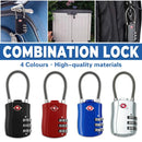 Zinc Alloy Combination Lock Anti-Theft For Luggage Cabinet Drawer Suitcase - Black