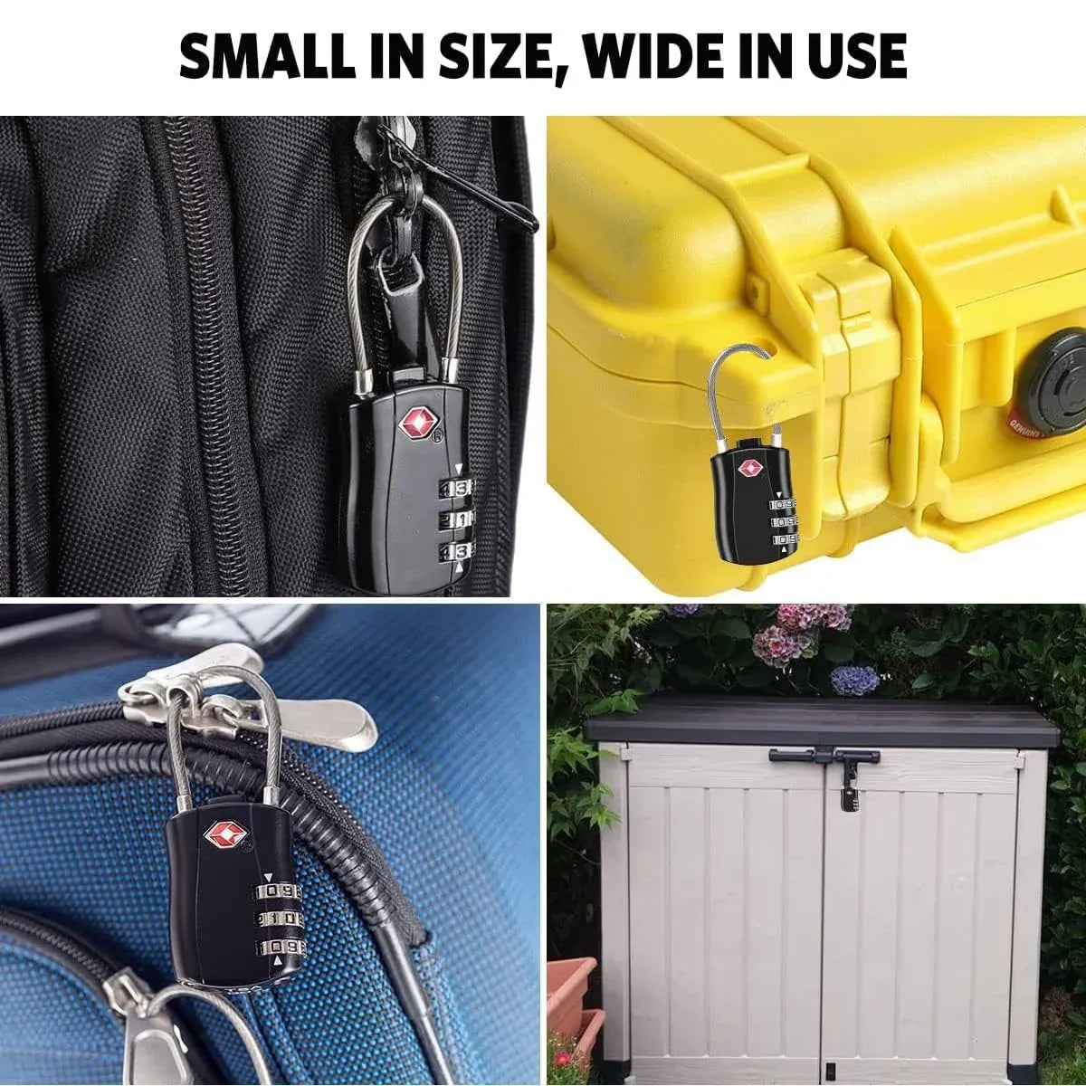 Zinc Alloy Combination Lock Anti-Theft For Luggage Cabinet Drawer Suitcase - Black