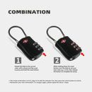 Zinc Alloy Combination Lock Anti-Theft For Luggage Cabinet Drawer Suitcase - Black