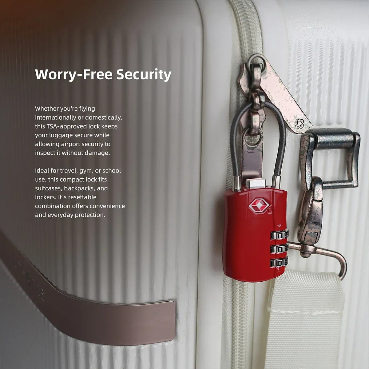 Zinc Alloy Combination Lock Anti-Theft For Luggage Cabinet Drawer Suitcase - Black