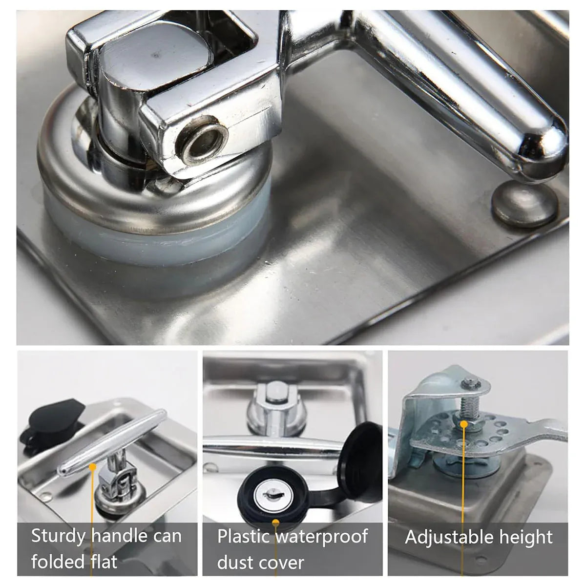 Car Trailer Stainless Steel Toolbox Lock Anti Rust Secure For Truck Van Storage