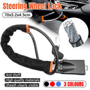 Universal Steering Wheel Lock with 3 Key Seat Car Belt Lock Anti-Theft Device - Black