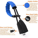 Universal Steering Wheel Lock with 3 Key Seat Car Belt Lock Anti-Theft Device - Black